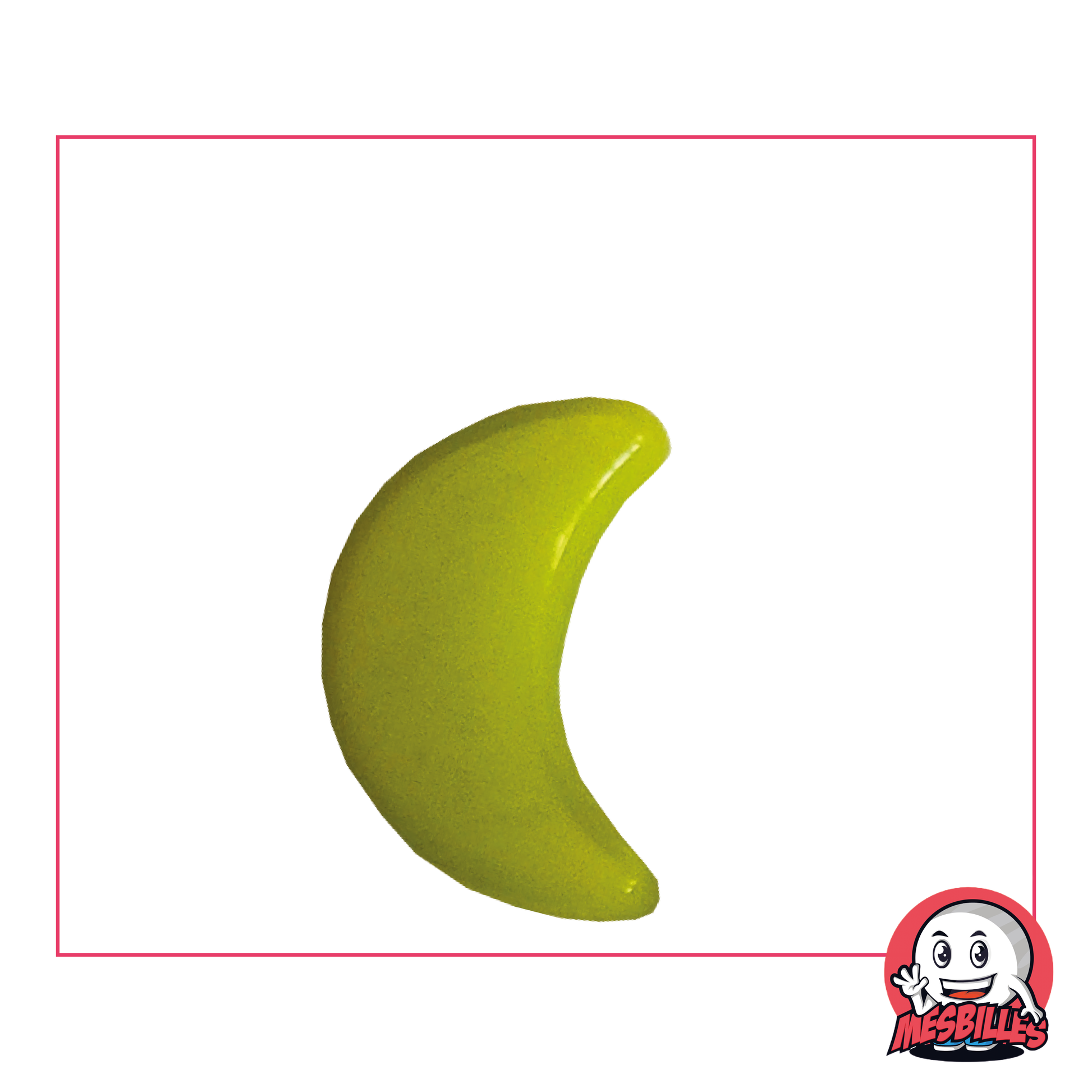 1 Marble Moon Pearl Green-Yellow Extra Flat