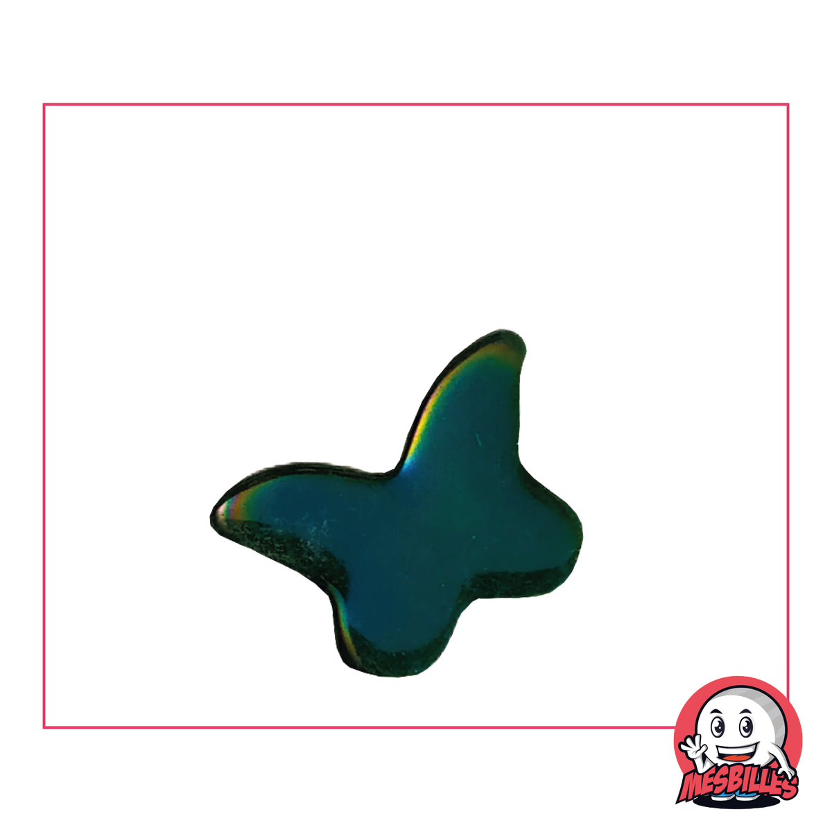1 Extra Flat Glossy Night Green Butterfly Marble
