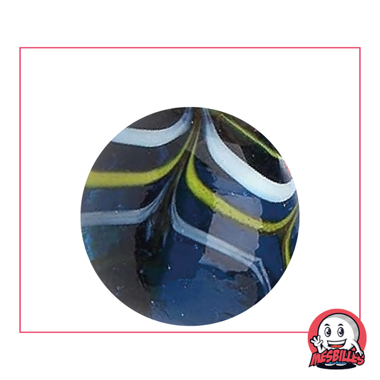 1 Blue Spider Marble 35 mm