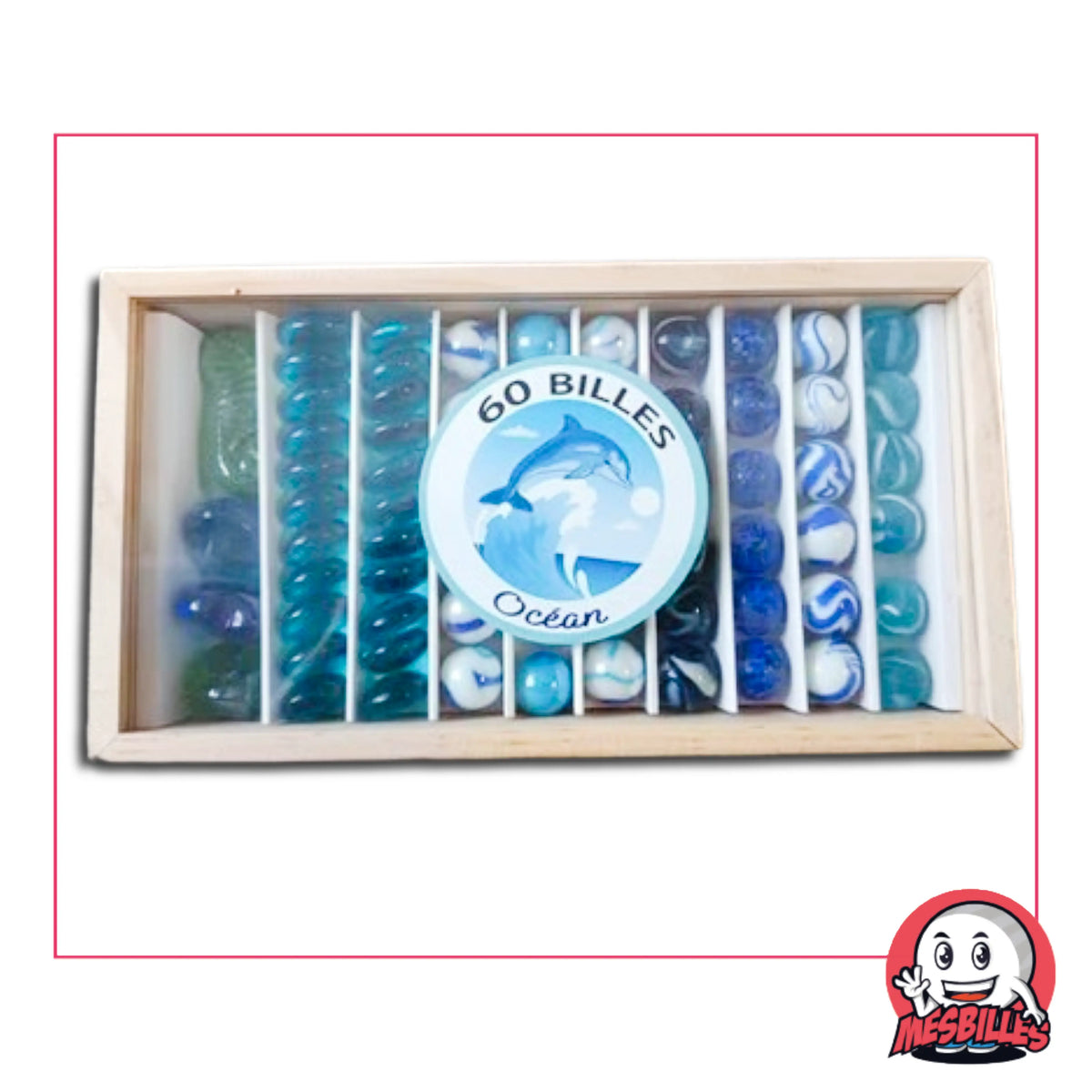 Set of 60 Ocean Marbles by My-GlassMarbles