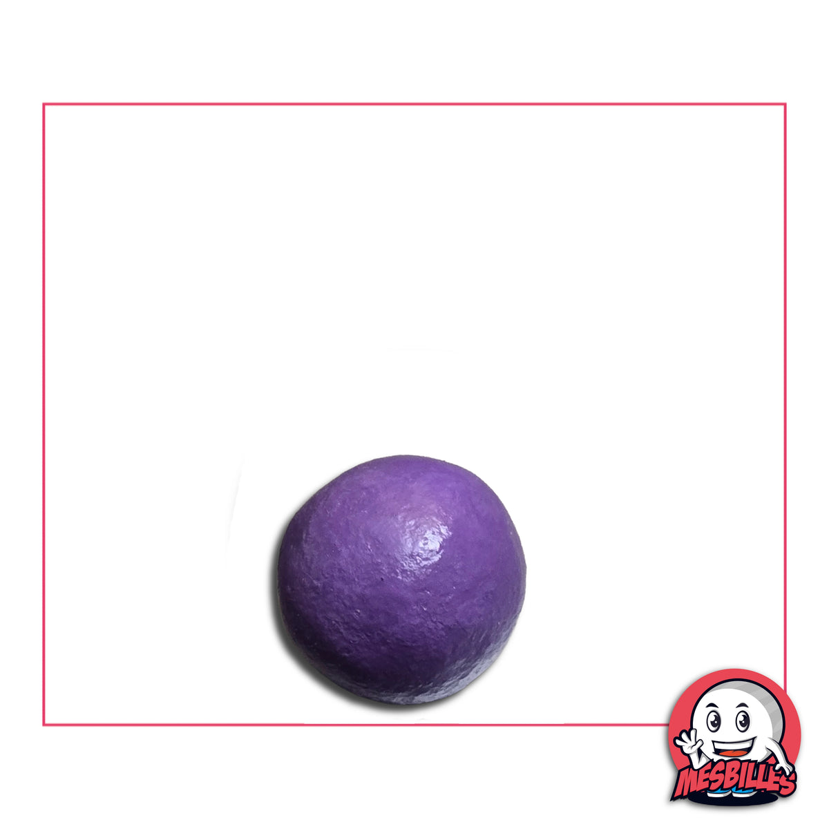 Bille unique en terre violette de 10 mm isolée sur fond blanc, parfaite pour compléter une collection ou un set de jeu