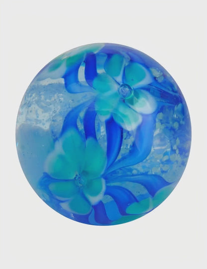 1 Phosphorescent Flower Garden Art Marble 16 mm