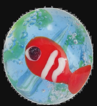 1 Red Goldfish Art Marble 22 mm