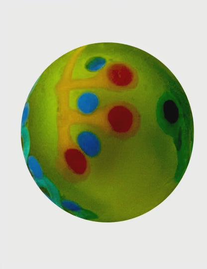 1 Green Frosted Pinata Art Marble 22 mm