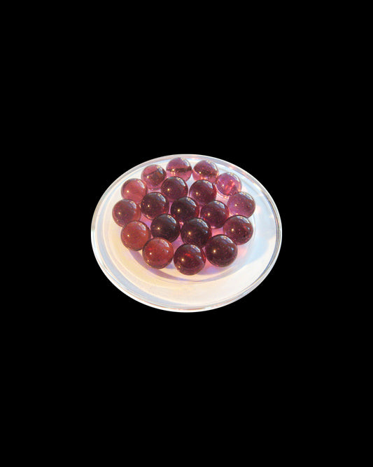 1 Marble Light Violet 16 mm, round glass marble, Violet and translucent colour